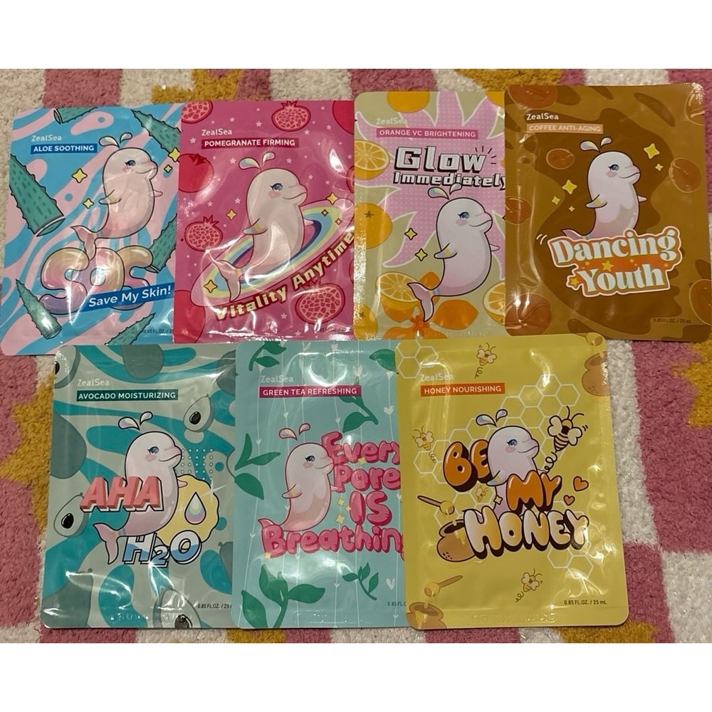 NEW ZealSea Skincare Soothing/Firming/Brightening/Anti Aging/etc Face Masks x7